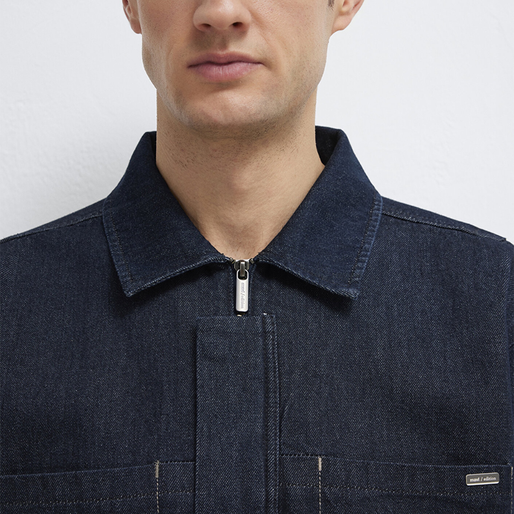 Mavi Nolan Rinse Mavi Edition Lacivert Jean Ceket Oversize / Geniş Kesim 0111229-A1711