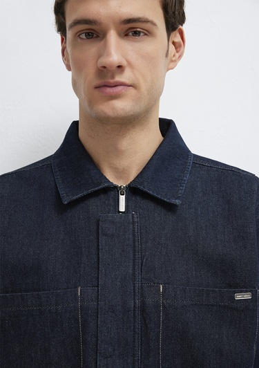  Mavi Nolan Rinse Mavi Edition Lacivert Jean Ceket Oversize / Geniş Kesim 0111229-A1711