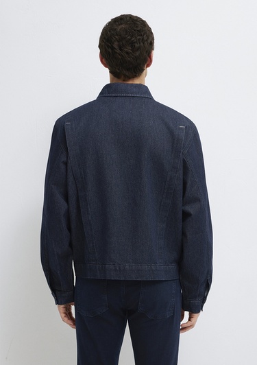  Mavi Nolan Rinse Mavi Edition Lacivert Jean Ceket Oversize / Geniş Kesim 0111229-A1711