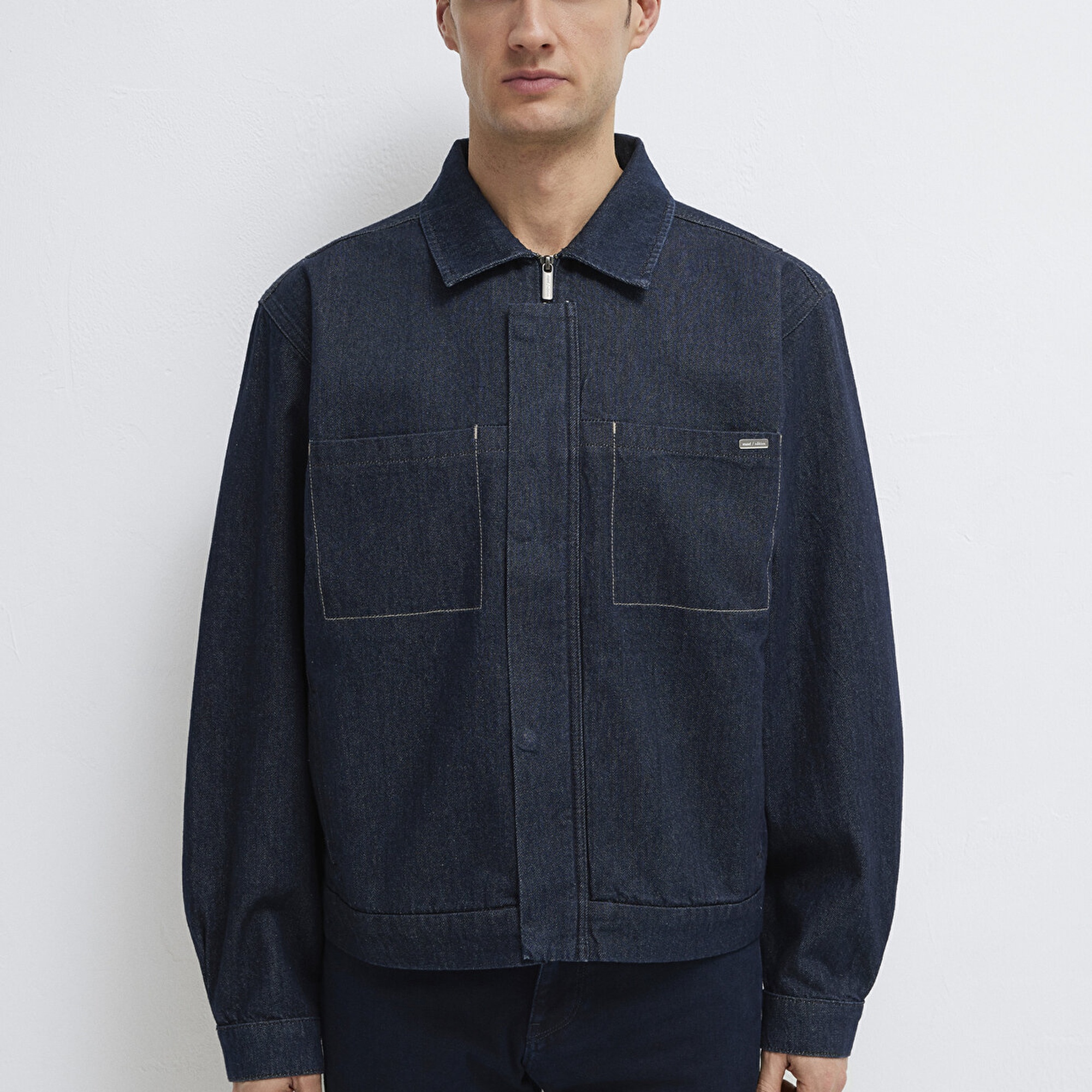 Mavi Nolan Rinse Mavi Edition Lacivert Jean Ceket Oversize / Geniş Kesim 0111229-A1711