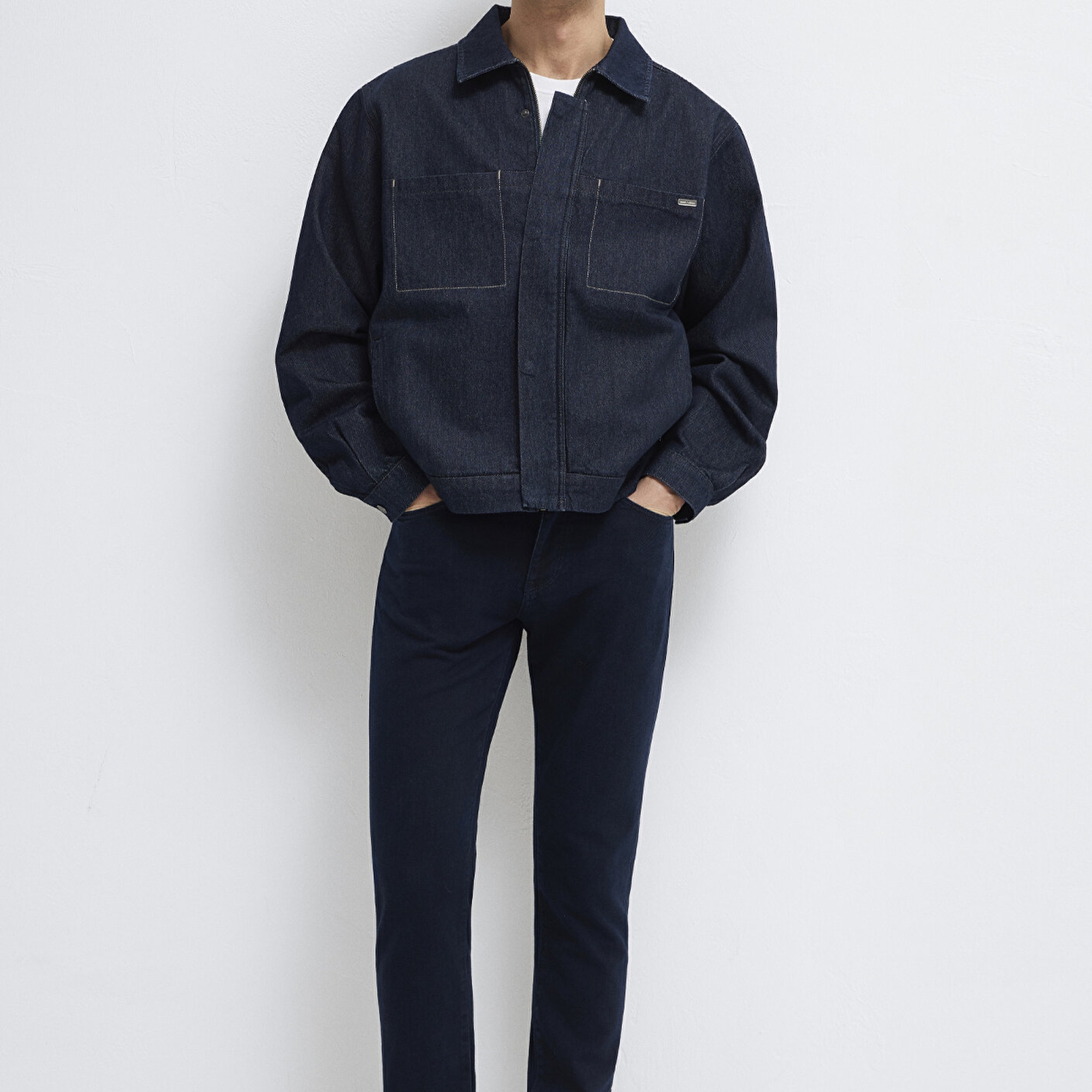 Mavi Nolan Rinse Mavi Edition Lacivert Jean Ceket Oversize / Geniş Kesim 0111229-A1711