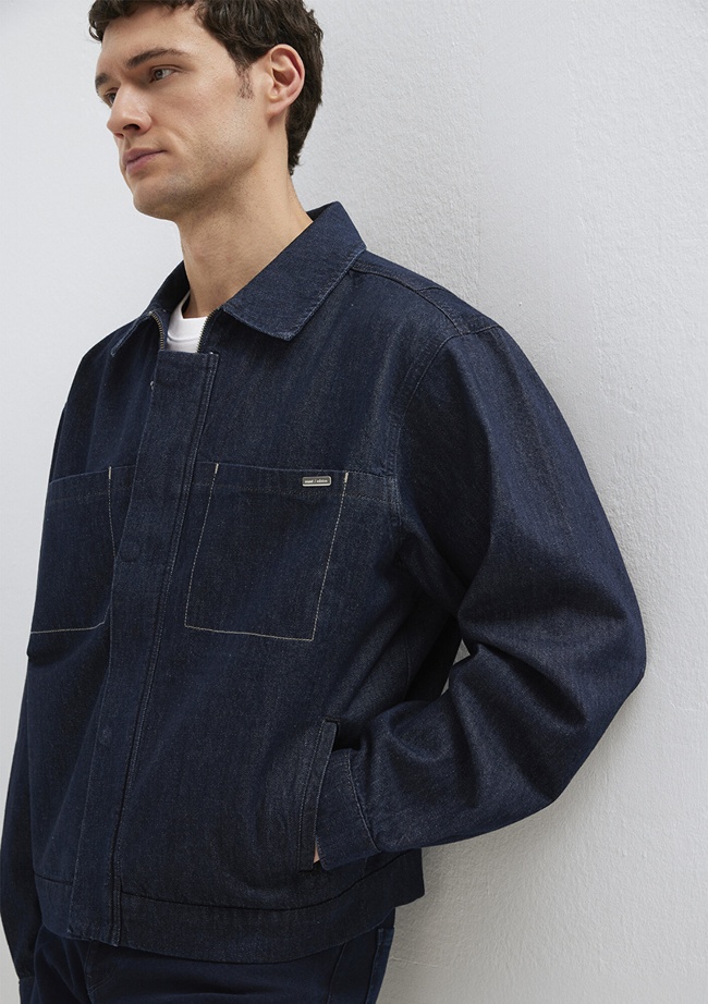  Mavi Nolan Rinse Mavi Edition Lacivert Jean Ceket Oversize / Geniş Kesim 0111229-A1711