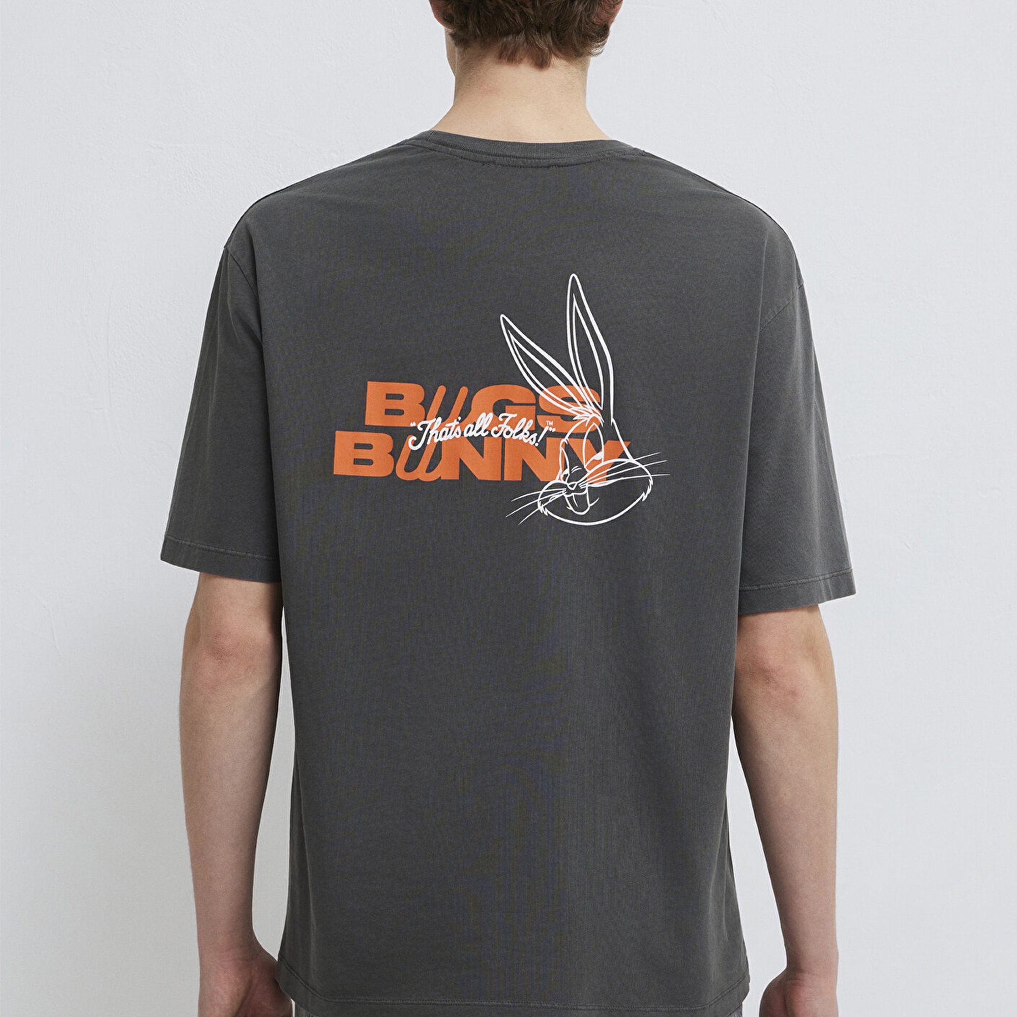 Mavi Bugs Bunny Baskılı Antrasit Tişört Relaxed Fit / Rahat Kesim 0613202-900