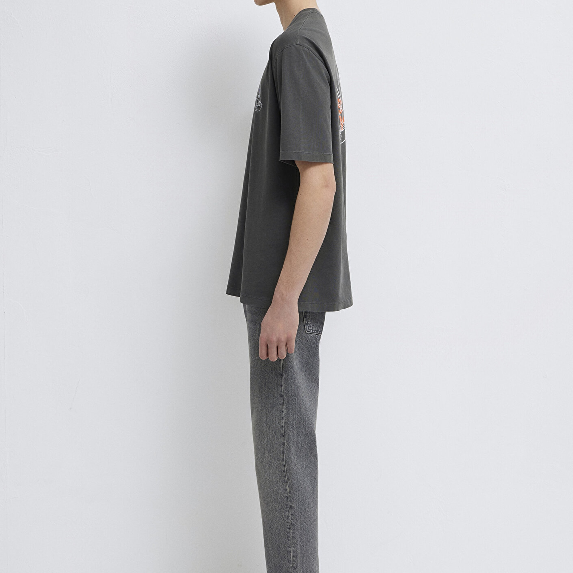 Mavi Bugs Bunny Baskılı Antrasit Tişört Relaxed Fit / Rahat Kesim 0613202-900