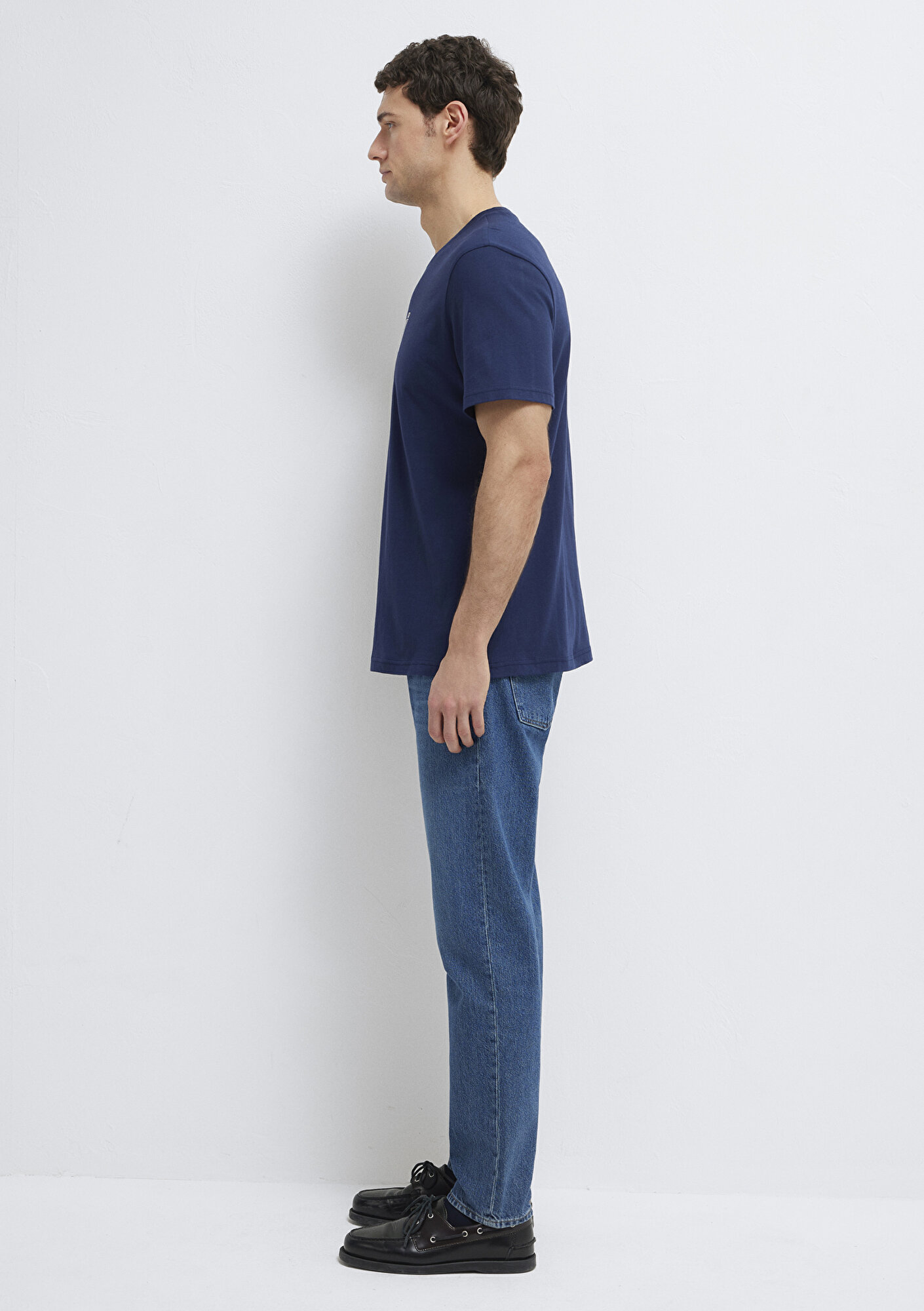 Mavi Mavi Logo Baskılı Lacivert Tişört Regular Fit / Normal Kesim 0613186-70758
