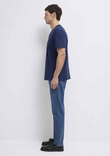  Mavi Mavi Logo Baskılı Lacivert Tişört Regular Fit / Normal Kesim 0613186-70758