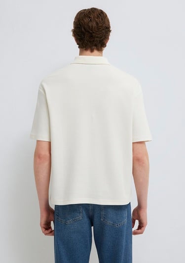  Mavi Ekru Polo Tişört Boxy Fit 0613177-70056