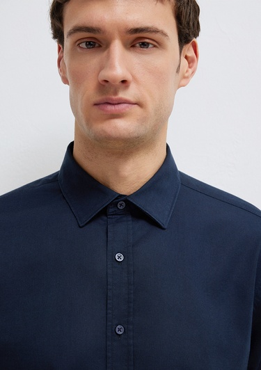 Mavi Lacivert Gömlek Slim Fit / Dar Kesim 0211670-80872