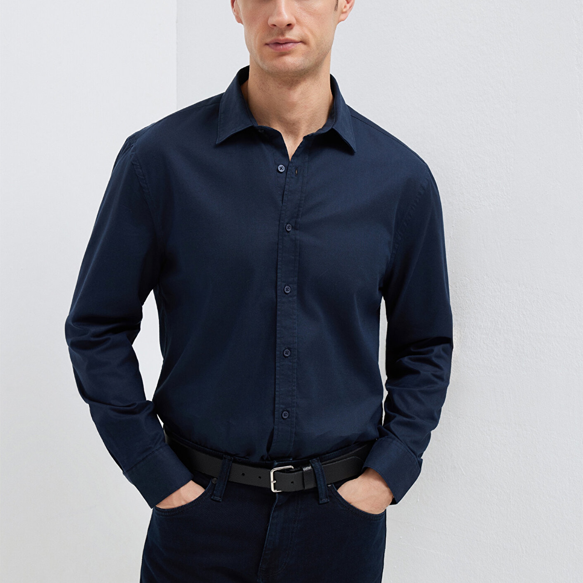 Mavi Lacivert Gömlek Slim Fit / Dar Kesim 0211670-80872