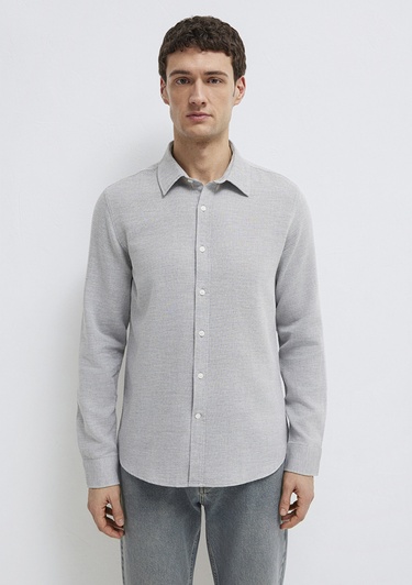  Mavi Gri Gömlek Slim Fit / Dar Kesim 0211913-70074