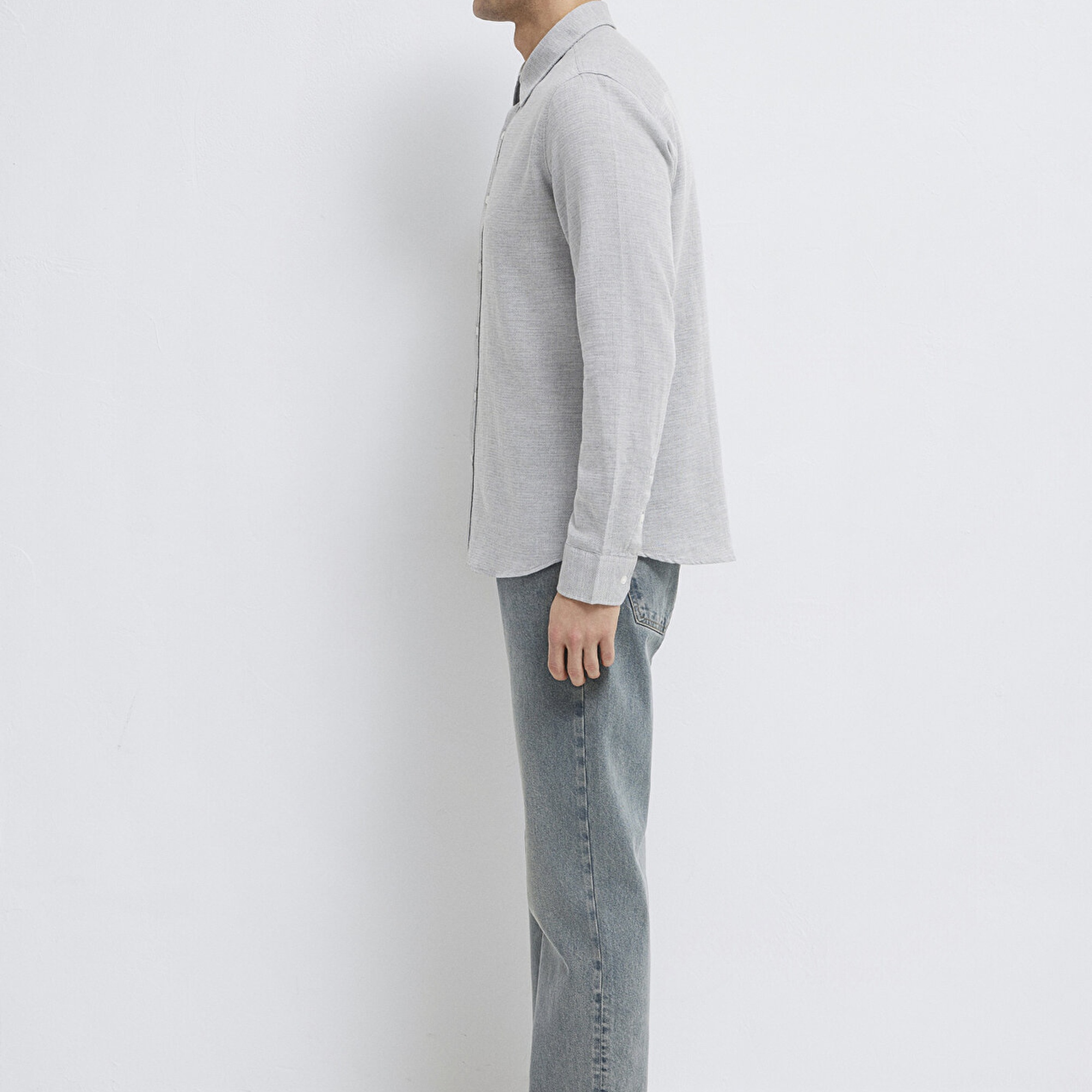 Mavi Gri Gömlek Slim Fit / Dar Kesim 0211913-70074