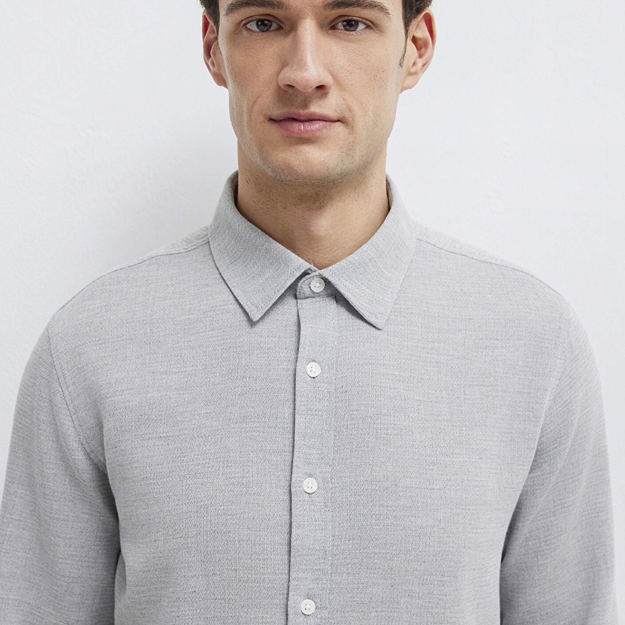 Mavi Gri Gömlek Slim Fit / Dar Kesim 0211913-70074