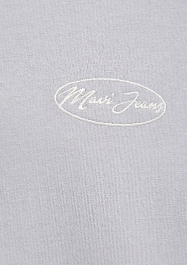  Mavi Mavi Jeans nakışlı V Yaka Gri Tişört Oversize / Geniş Kesim 0613171-80615