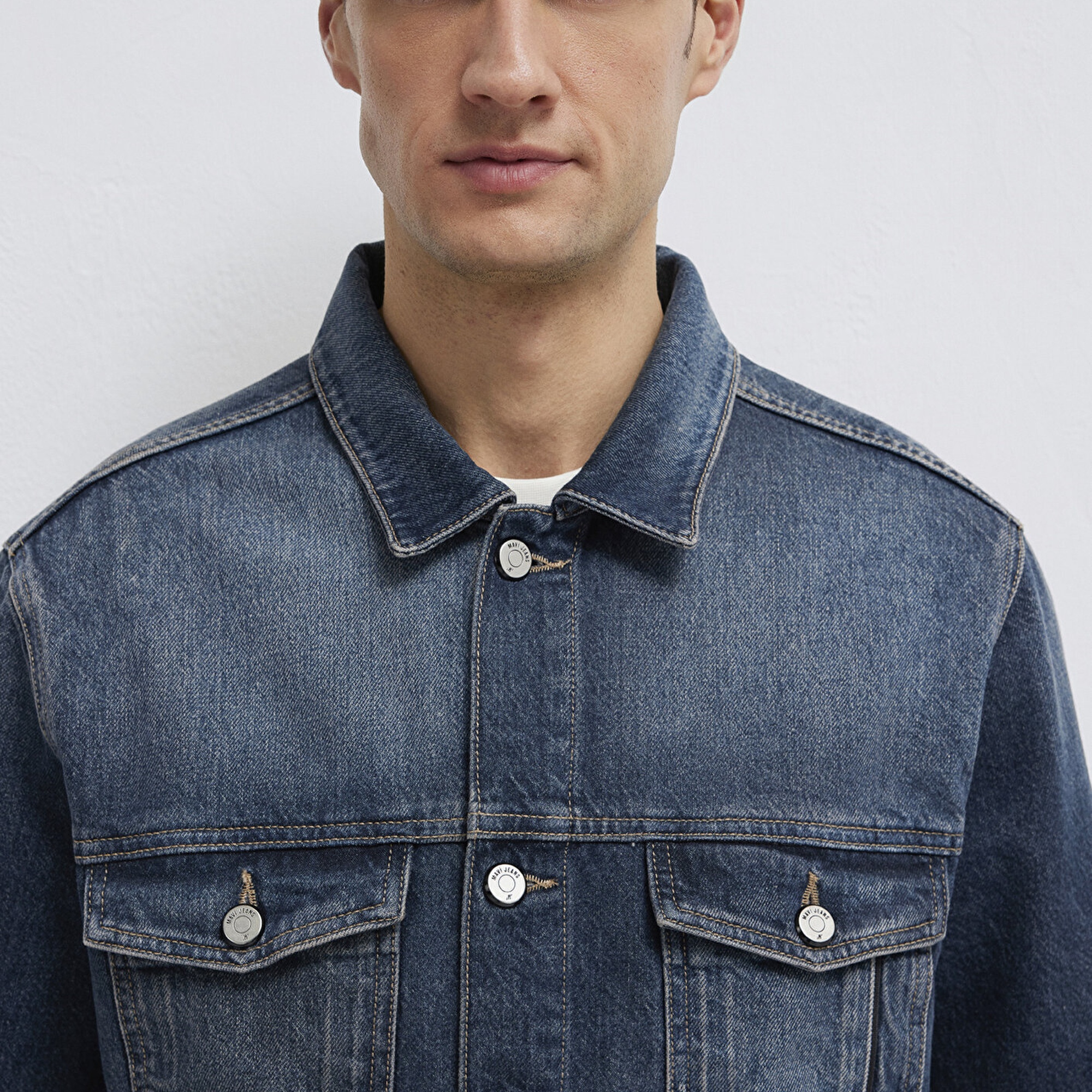 Mavi Ray Mavi Pro Koyu Mavi Jean Ceket Oversize / Geniş Kesim 0110273-A1712