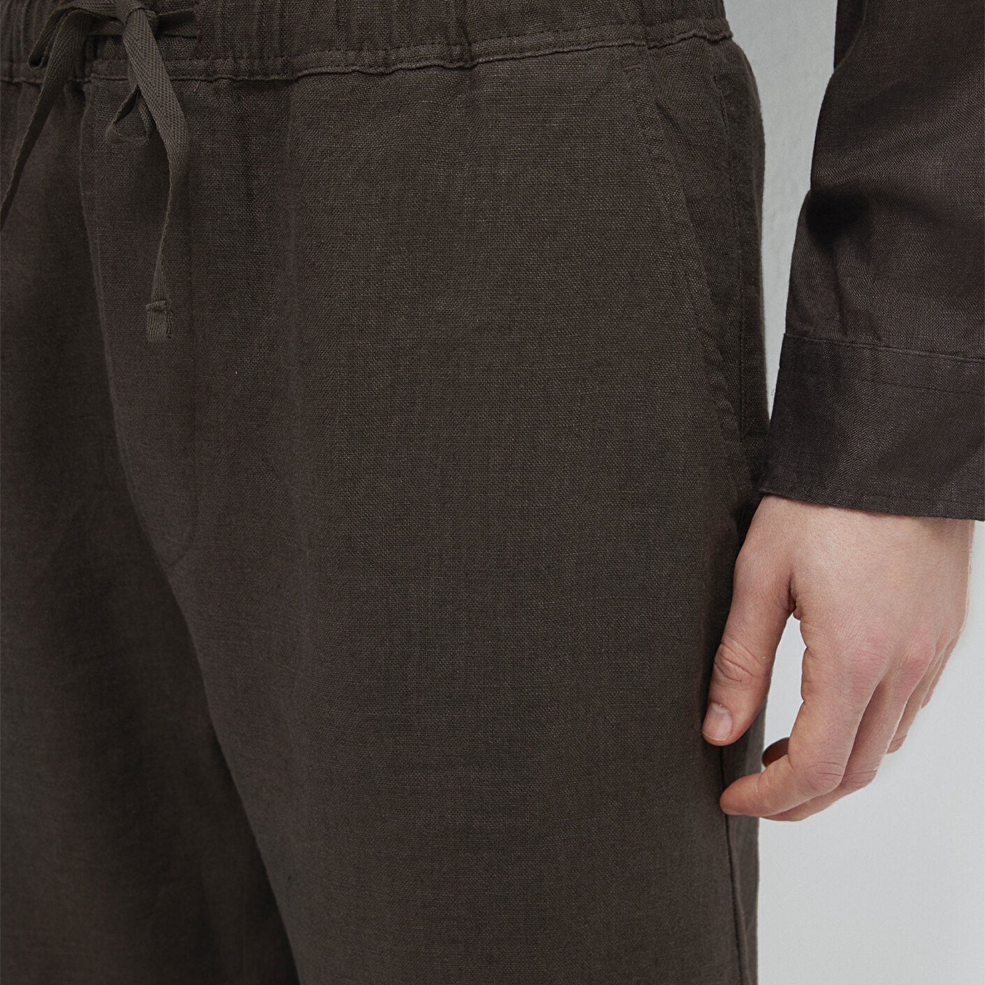 Mavi Kahverengi Keten Pantolon 0010577-70219