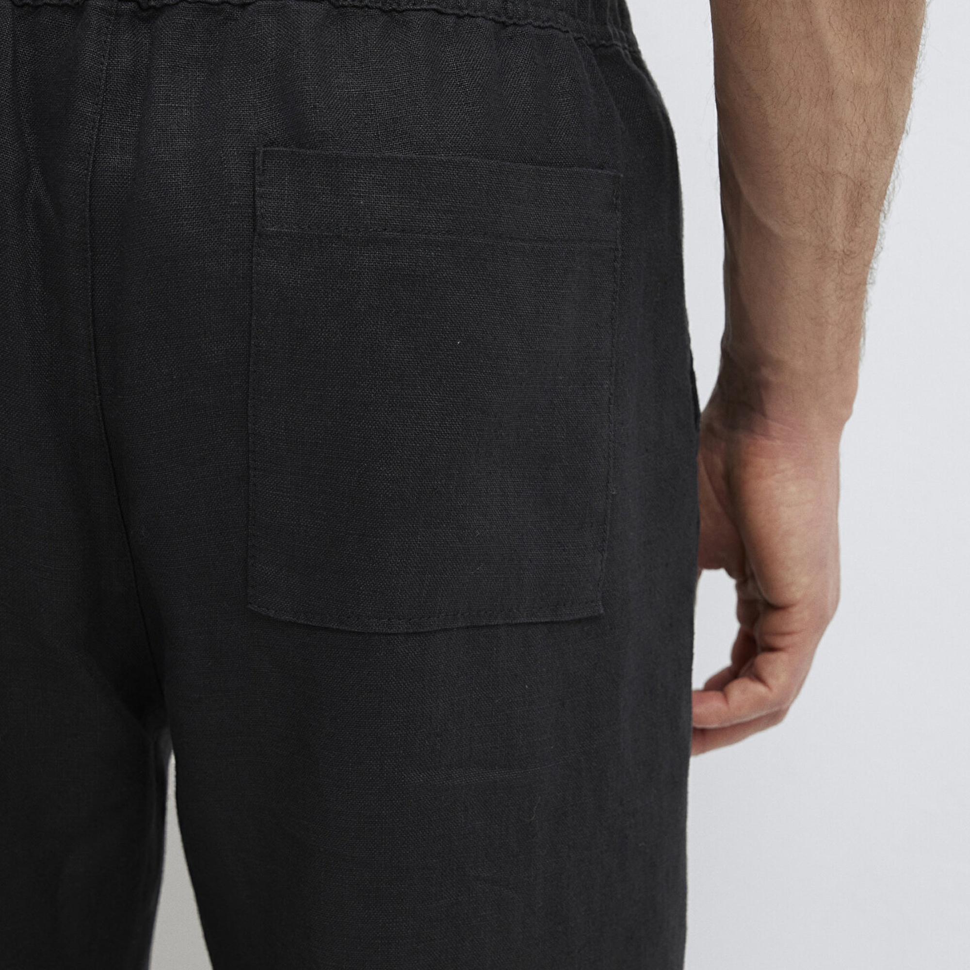 Mavi Keten Siyah Pantolon 0010577-900