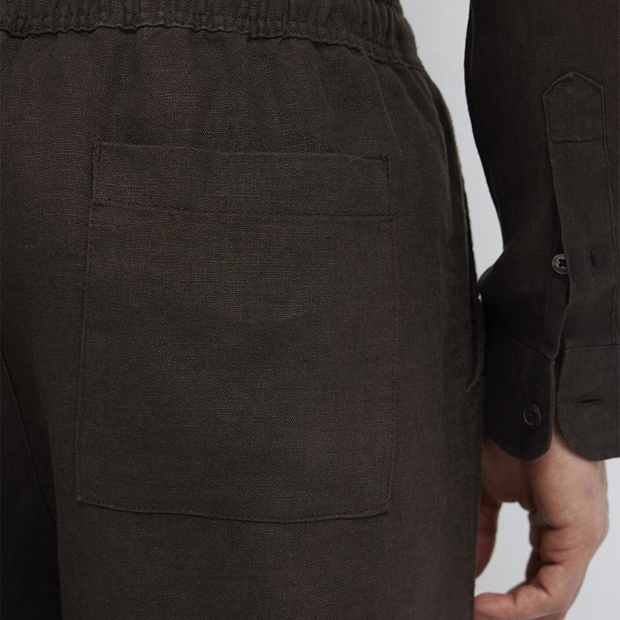 Mavi Kahverengi Keten Pantolon 0010577-70219