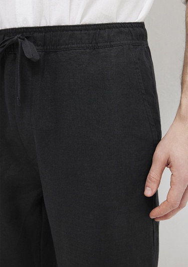  Mavi Keten Siyah Pantolon 0010577-900