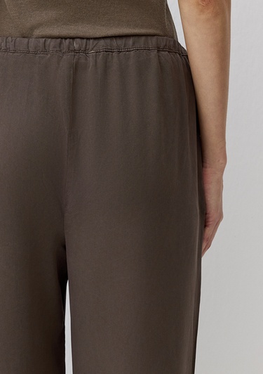  Mavi Beli Bağcıklı (TENCEL™) Lyocell Kahverengi Pantolon 1011082-71603