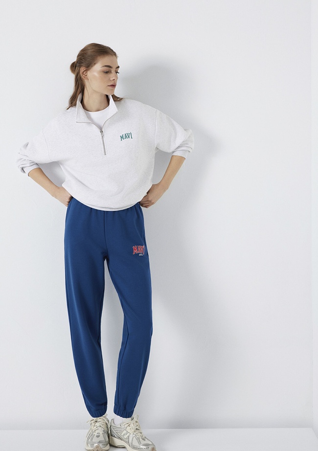  Mavi Mavi Logo Baskılı Lacivert Eşofman Altı 1010757-82625