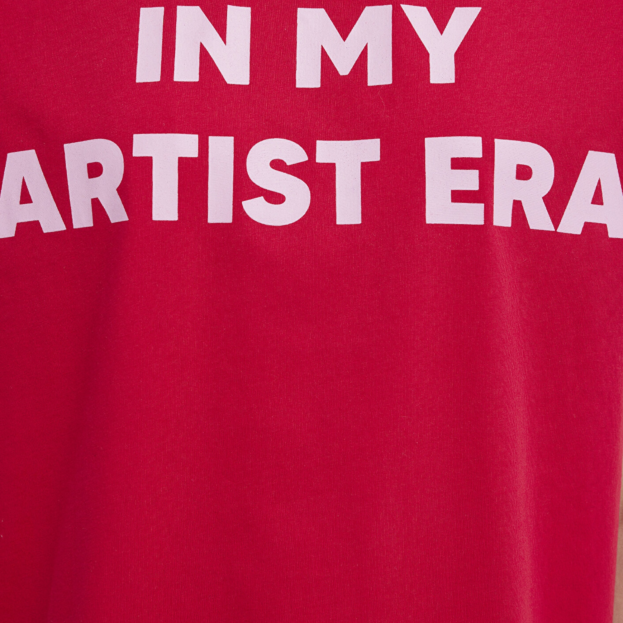 Mavi Slogan Baskılı Kırmızı Tişört Regular Fit / Normal Kesim 1613734-70935