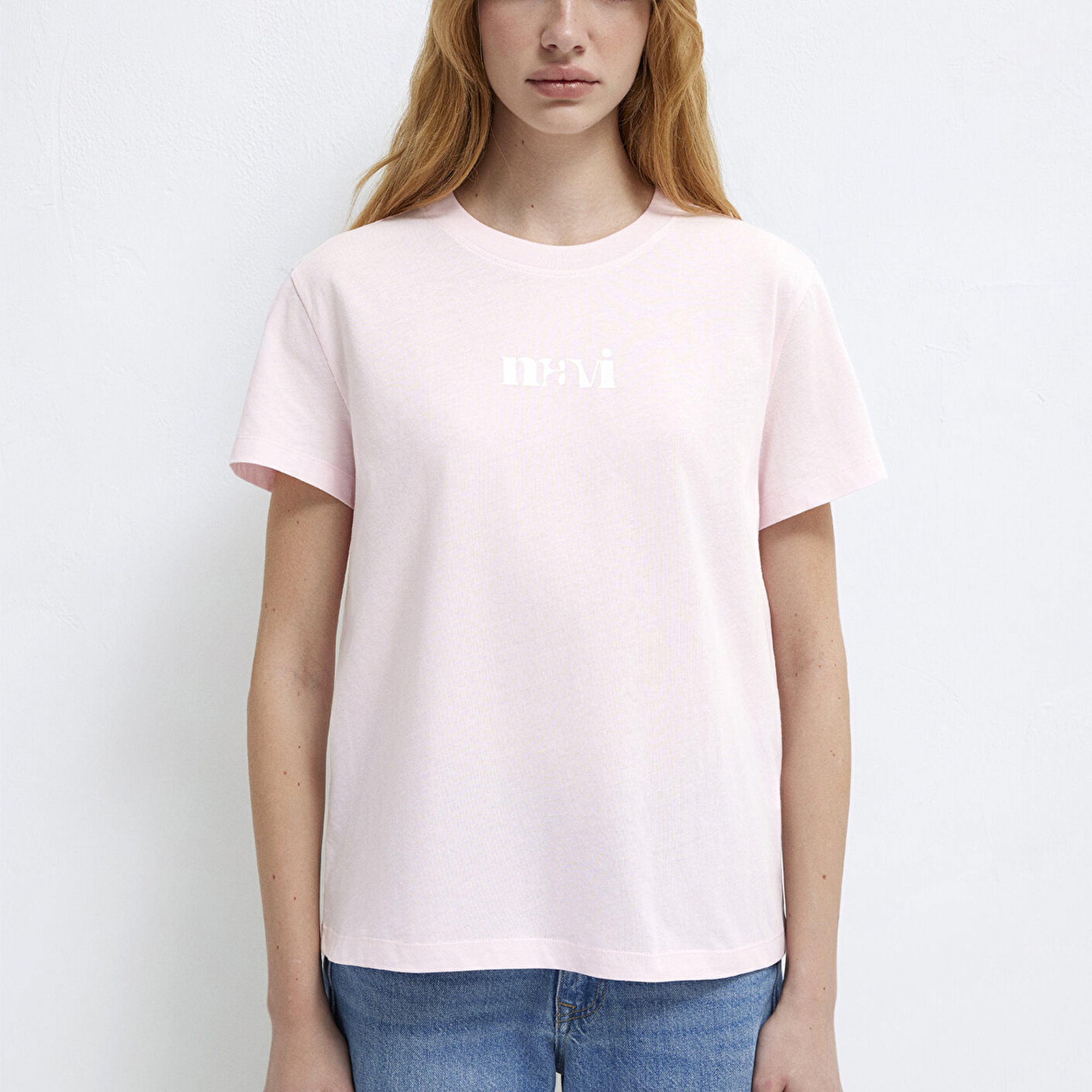 Mavi Mavi Logo Baskılı Pembe Tişört Regular Fit / Normal Kesim 1612241-89200