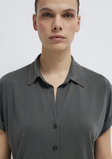  Mavi Yeşil (TENCEL™) Liyosel Tişört Regular Fit / Normal Kesim 168081-71587