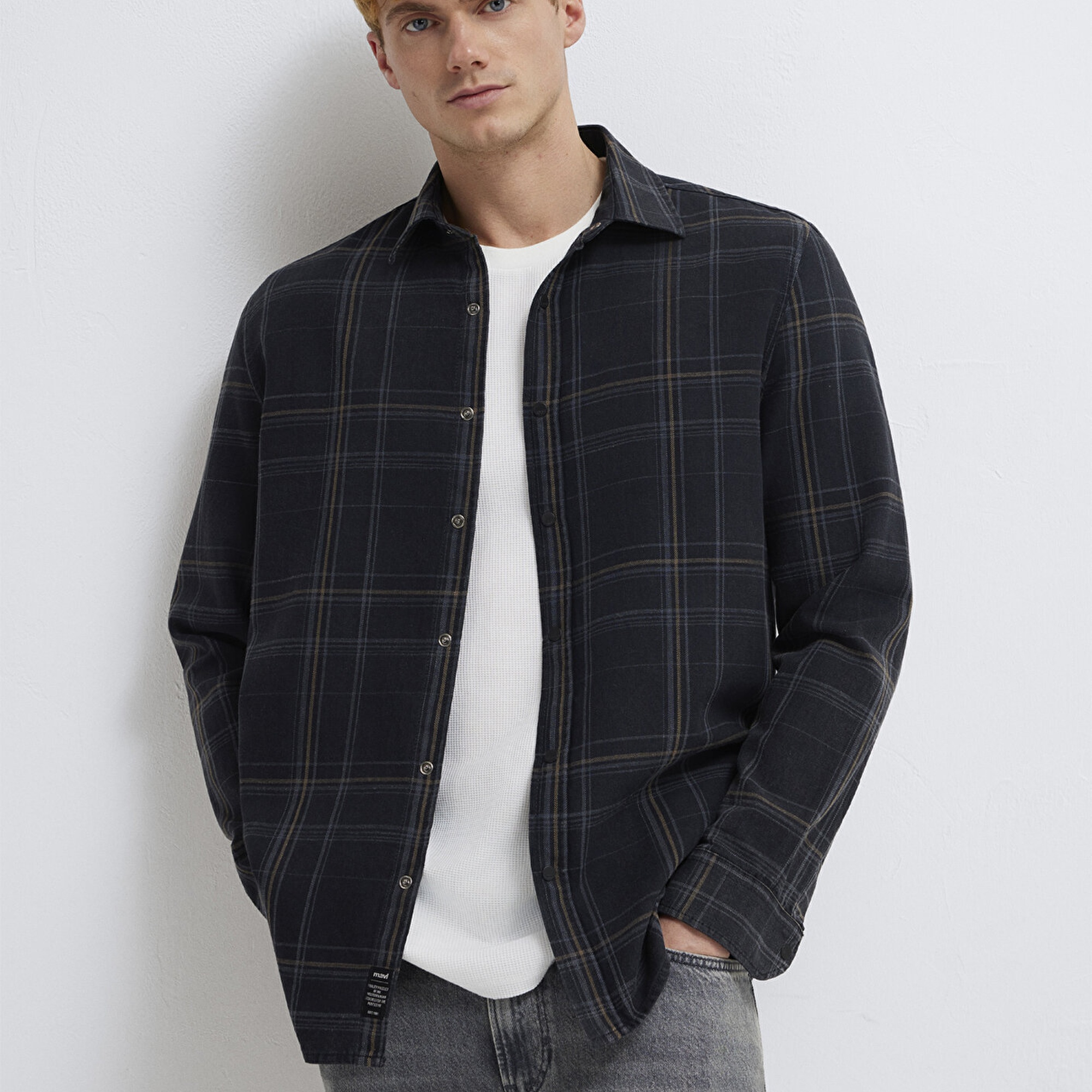 Mavi Lacivert Ekose Gömlek  0210806-91469