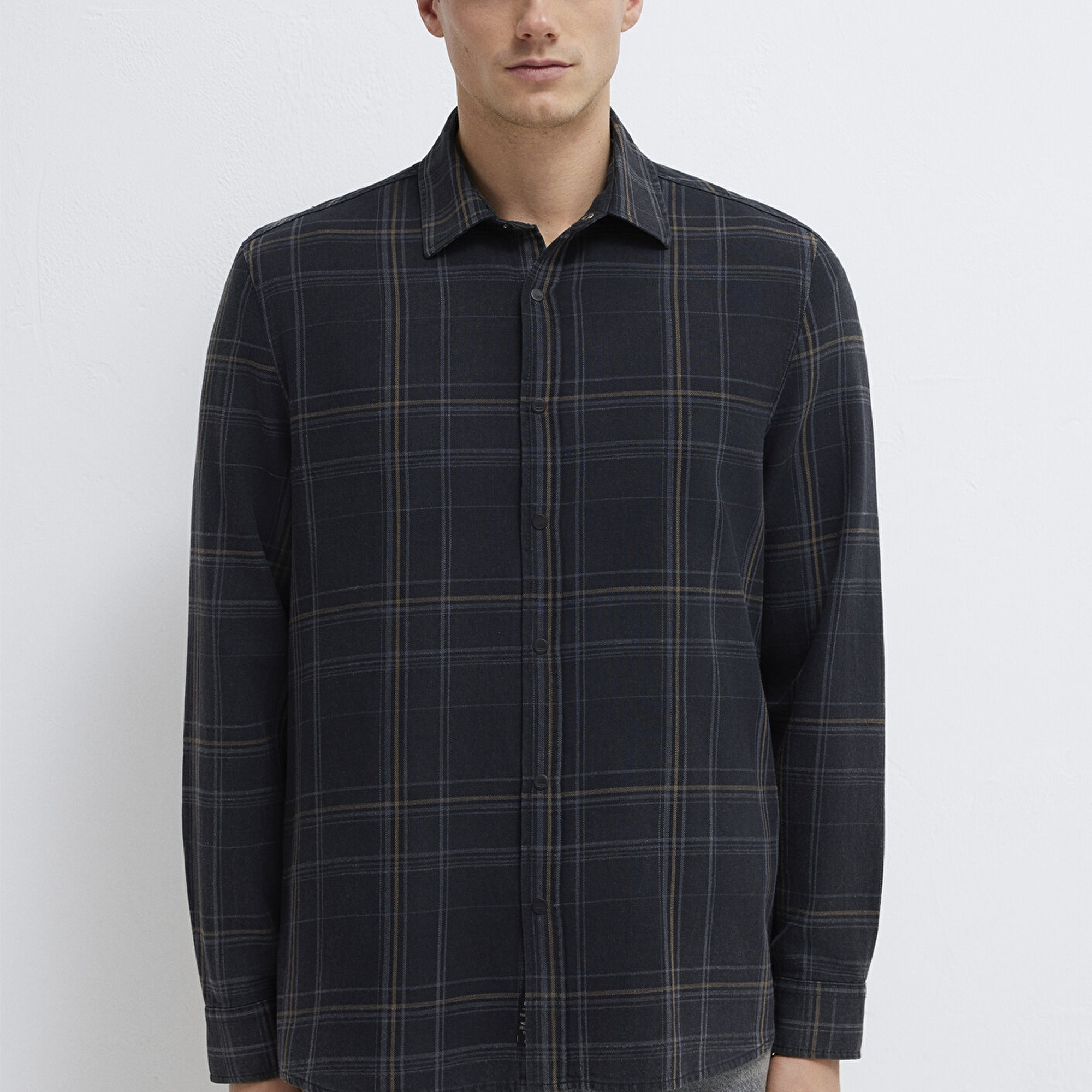 Mavi Lacivert Ekose Gömlek  0210806-91469