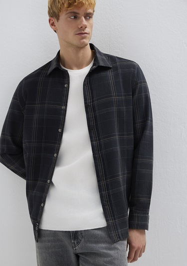  Mavi Lacivert Ekose Gömlek  0210806-91469