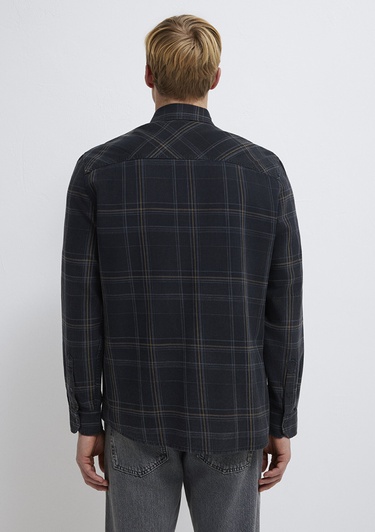  Mavi Lacivert Ekose Gömlek  0210806-91469