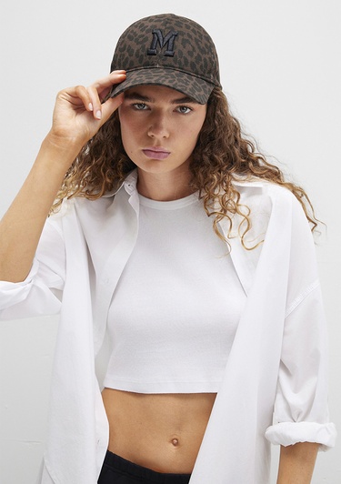  Mavi Leopar Desenli Şapka 1913461-26823