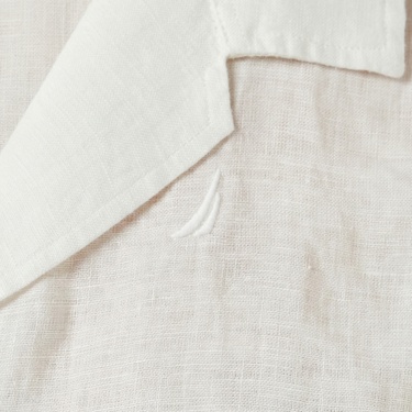  Nautica Kadın Beyaz Regular Fit Keten Gömlek