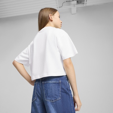  Puma Graphics Short Length Iı Çocuk Beyaz T-Shirt