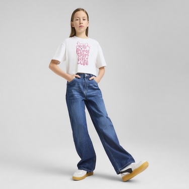  Puma Graphics Short Length Iı Çocuk Beyaz T-Shirt