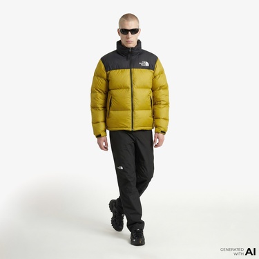  The North Face Retro Nuptse Bicolor Down Erkek Renkli Mont
