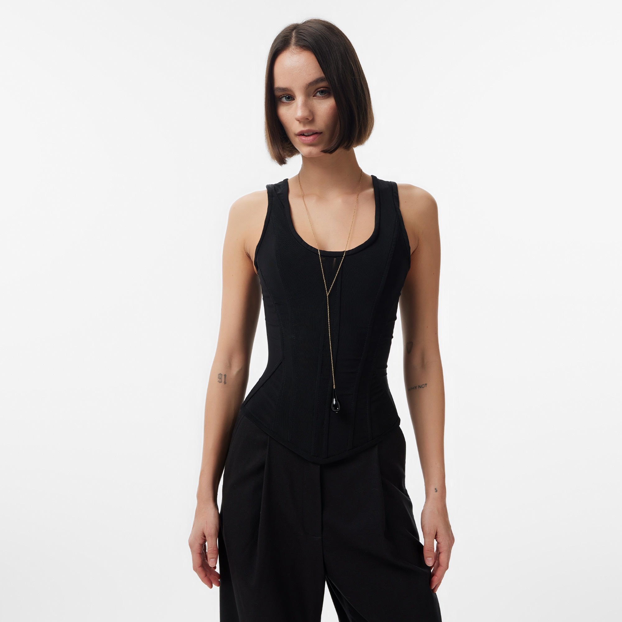 Fabby Corset Kadın Siyah Body