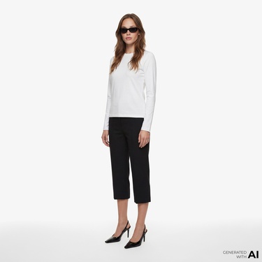  Fabby Kadın Beyaz T-Shirt