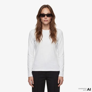  Fabby Kadın Beyaz T-Shirt